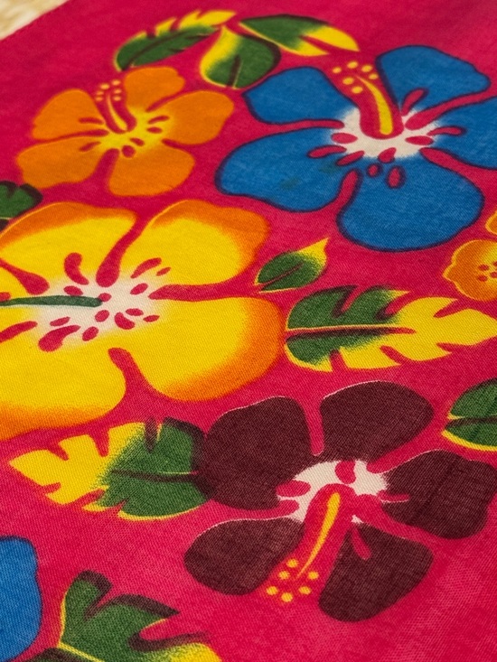 OTC Pink Hawaiian Floral Bandana Scarf - Picture 3 of 8